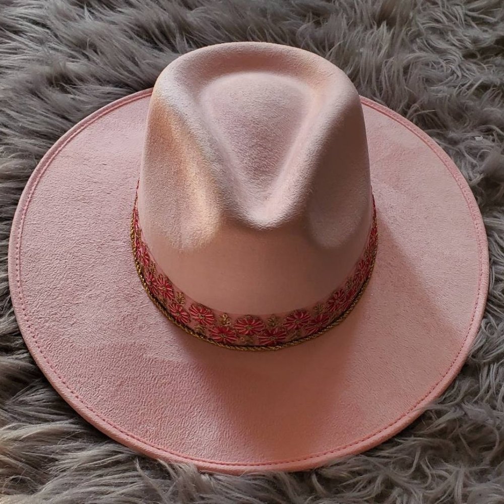 NEW! Light Pink Suede Hat